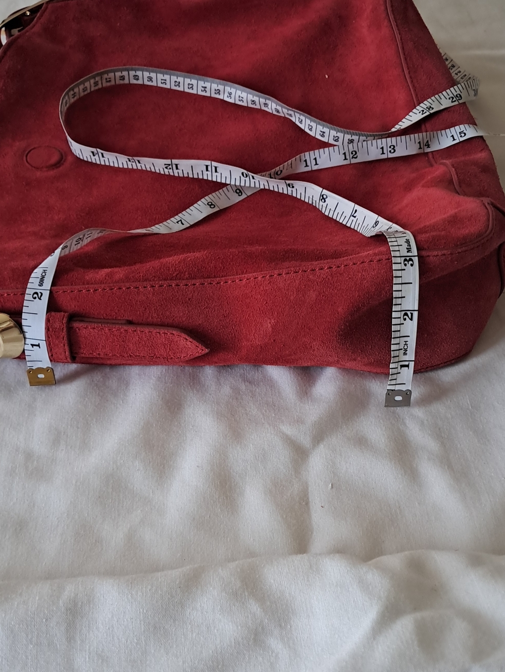 J. Crew Red Suede Shoulder Bag - Picture 15 of 16